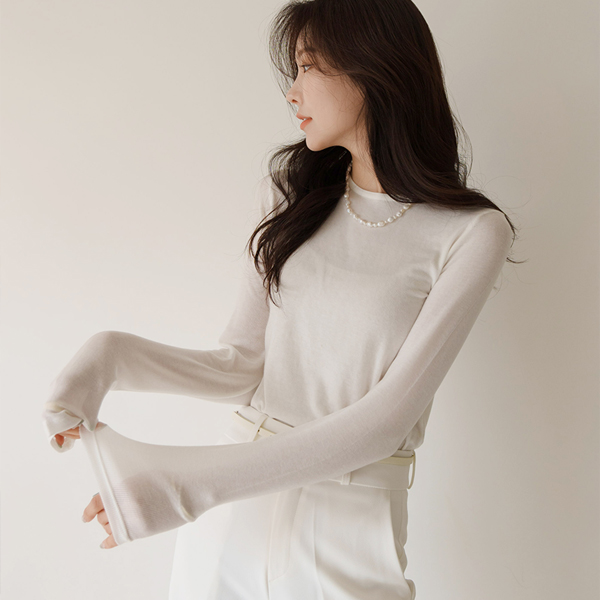 Macaron もち スリム デーリー テンセル ティーシャツ