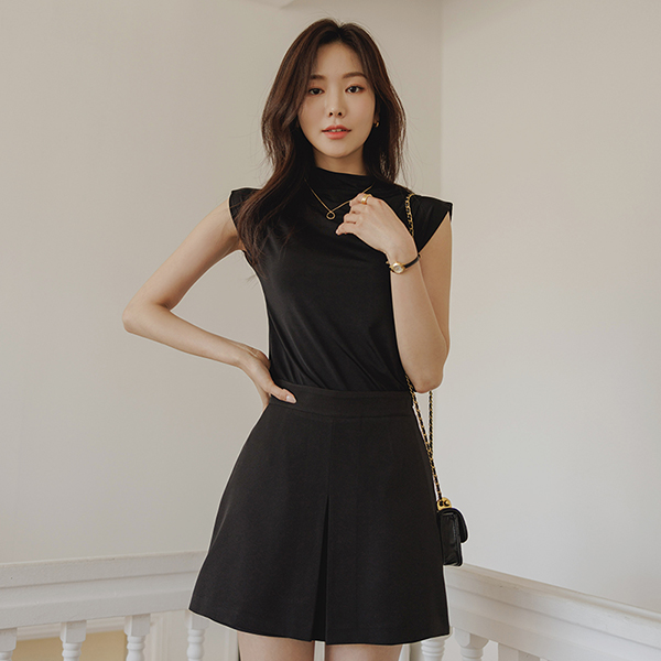 シンプル デーリー 픽 スカート パンツ