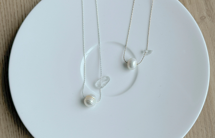 淡水 真珠 ビーズ ポイント ネックレス