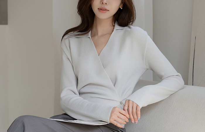 カラー ラップ ボタン はち ニット