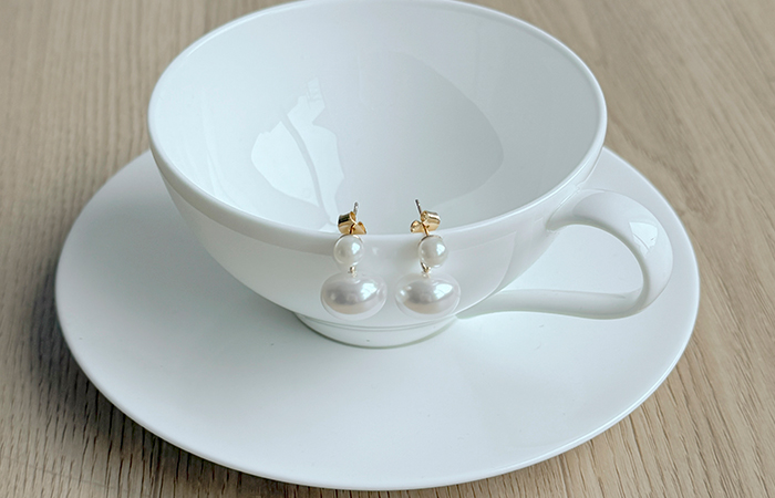 真珠 ドロップ イヤリング