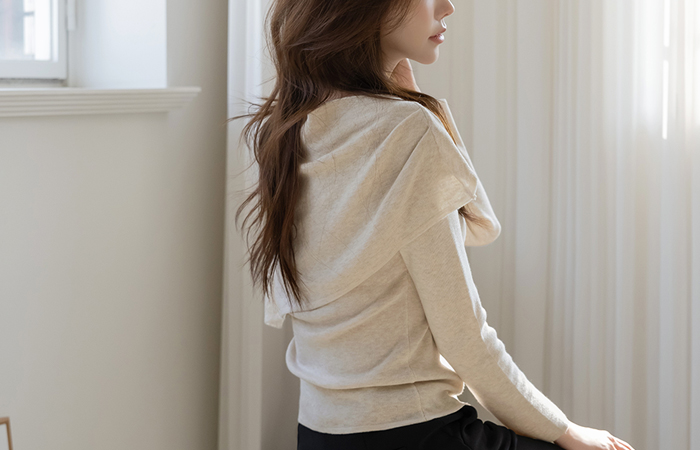 ベーシック ラウンドネック ニット&ケープ SET