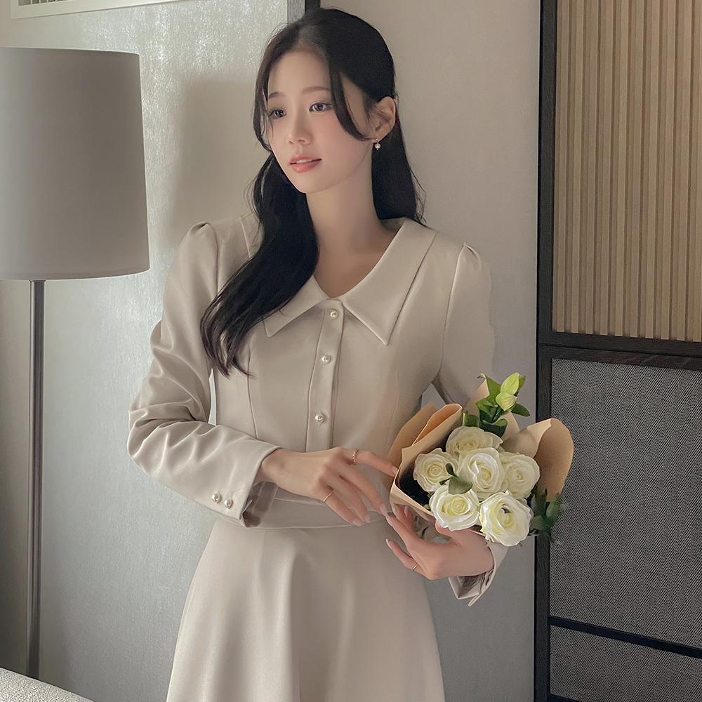 Grace カラーネック 真珠 クロップド Set-up ジャケット