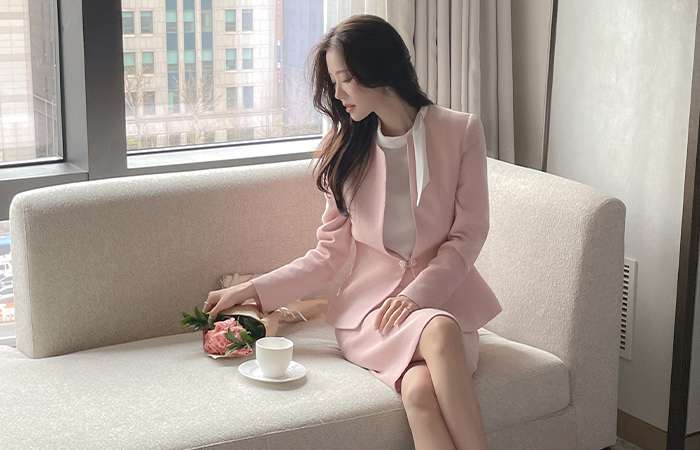 Hライン ツイード Set-up スカート