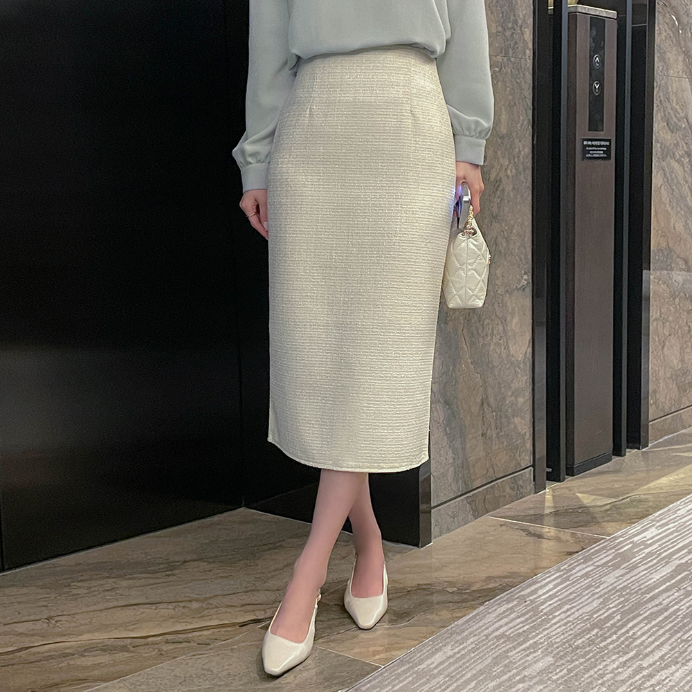 春季 ツイード Hライン スカート