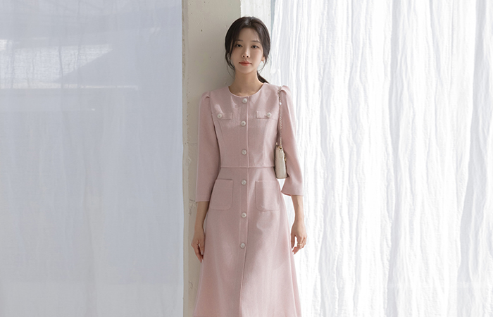 ルーシー ツーピース スタイル ツイード クロップド ワンピース