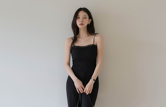 レイス ストレート パッド内蔵 コール天 袖なし