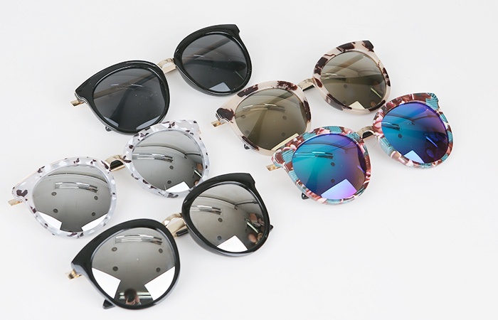 ゴールドポイントミラーサングラス