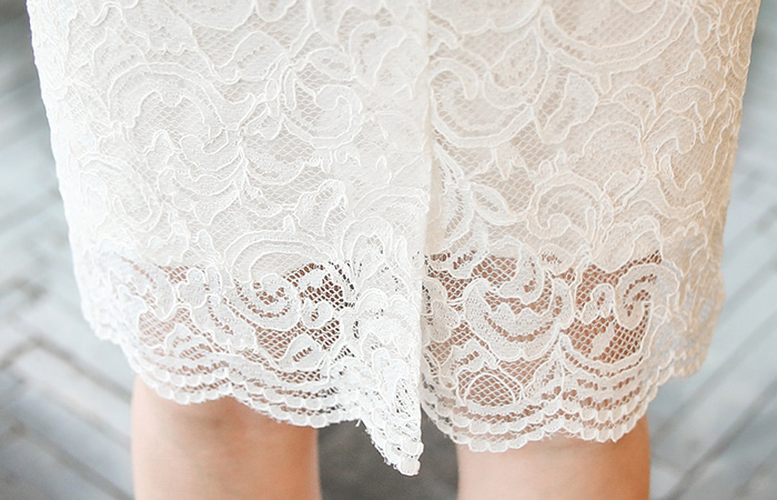 ラグジュアリーレイススカート