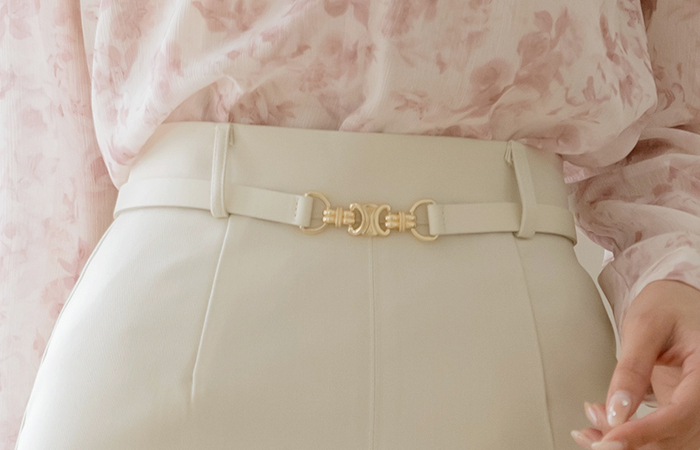 린다 マーメイド ライン スカート_ベルト