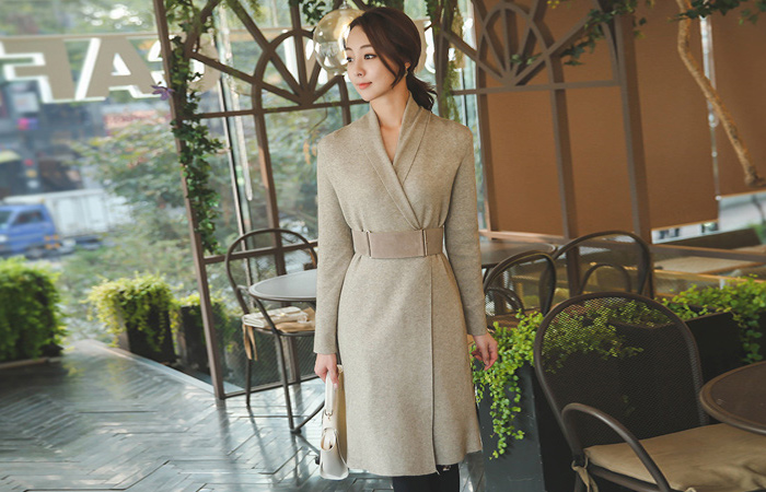 カシミアタッチショールロングカーディガン