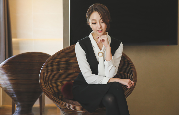 プラグロンジン毛織フレアドレス