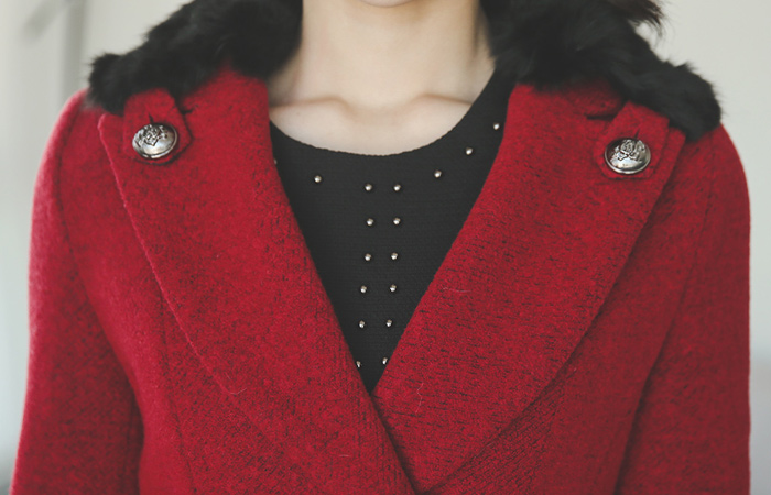 リアルファーブラ種ボタンコート