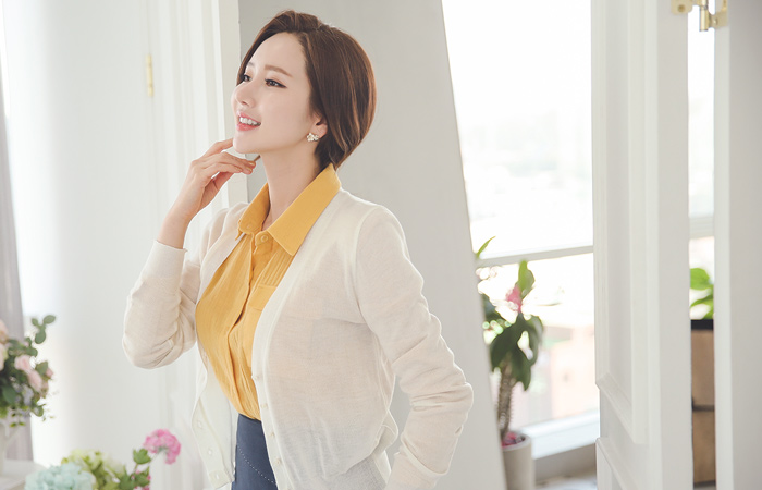 デイリーブイネックカーディガン