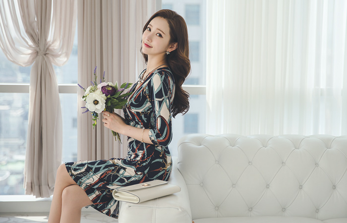 ラグジュアリープリンティングシルキースパンドレス