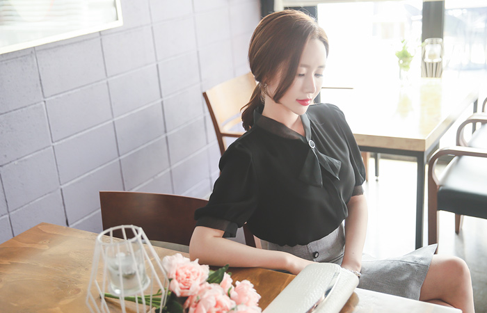 オーガンザプチスカーフブラウス