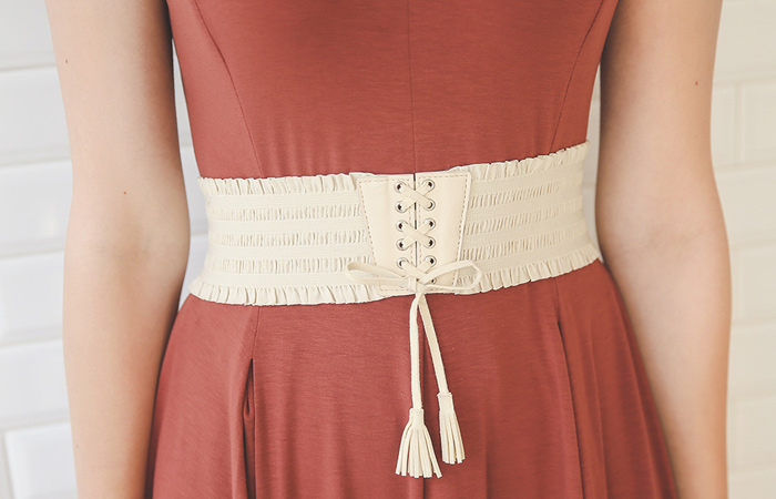 コルセットアイレットバンディングベルト